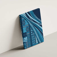 Pasifika Women's Day - Samoa Siapo Malu Tattoo Inspired Canvas Wall Art Navy Blue