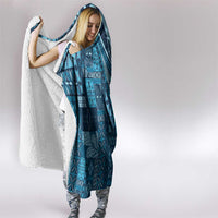 Pasifika Women's Day - Samoa Siapo Malu Tattoo Inspired Hooded Blanket Navy Blue