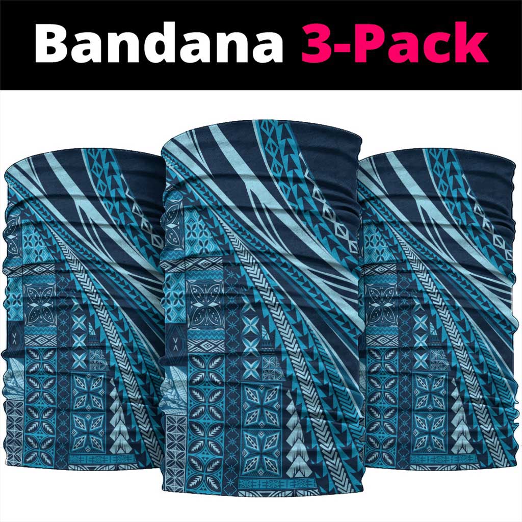 Pasifika Women's Day - Samoa Siapo Malu Tattoo Inspired Neck Gaiter Navy Blue