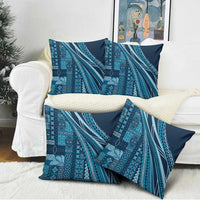 Pasifika Women's Day - Samoa Siapo Malu Tattoo Inspired Pillow Cover Navy Blue