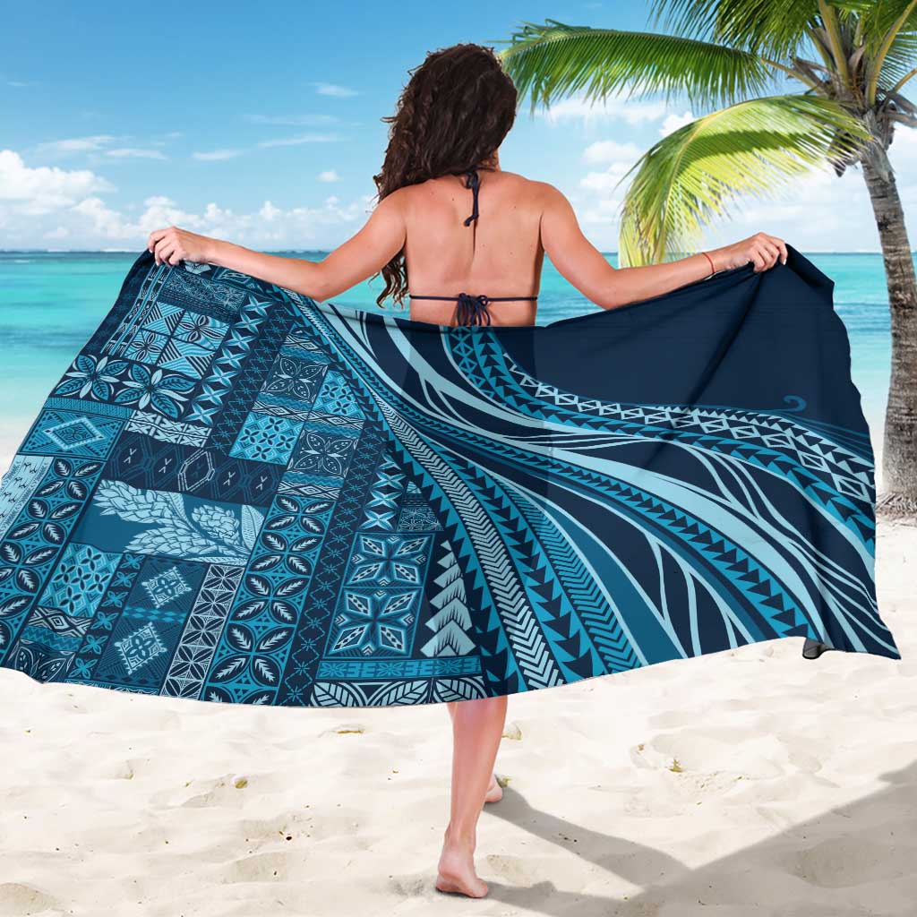 Pasifika Women's Day - Samoa Siapo Malu Tattoo Inspired Sarong Navy Blue