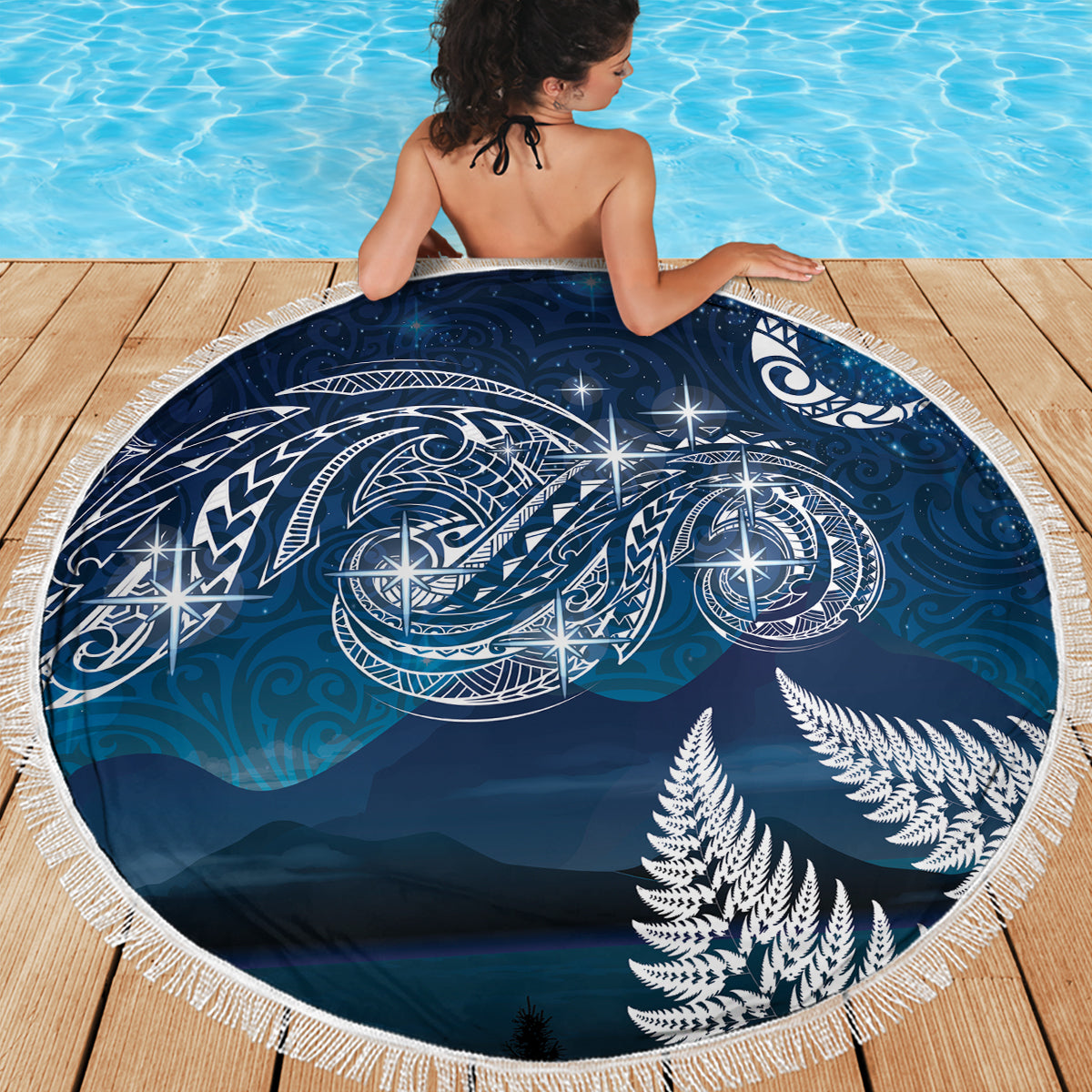 New Zealand Matariki Beach Blanket Starry Night Style
