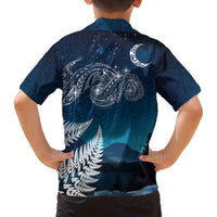 New Zealand Matariki Family Matching Puletasi and Hawaiian Shirt Starry Night Style LT7 - Polynesian Pride
