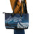 New Zealand Matariki Leather Tote Bag Starry Night Style