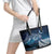 New Zealand Matariki Leather Tote Bag Starry Night Style