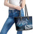 New Zealand Matariki Leather Tote Bag Starry Night Style