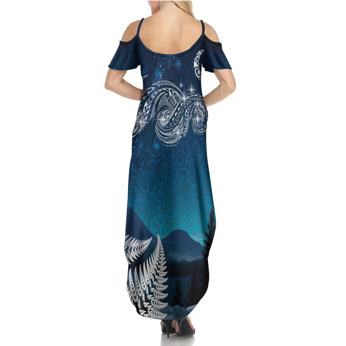 New Zealand Matariki Summer Maxi Dress Starry Night Style