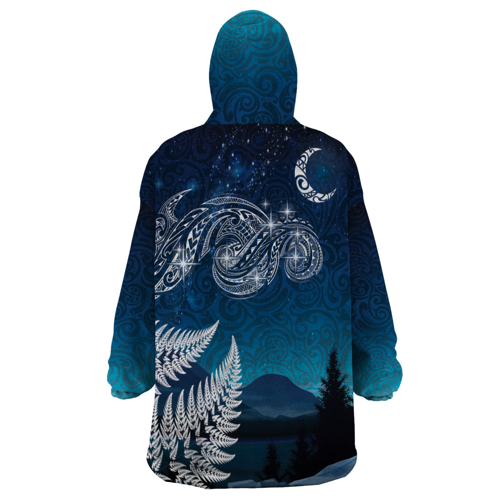 New Zealand Matariki Wearable Blanket Hoodie Starry Night Style