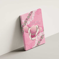 Hawaii Maui Island Flowers Lei Canvas Wall Art Lokelani Rose Pink
