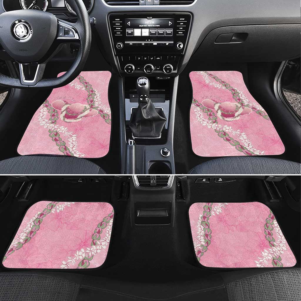 Hawaii Maui Island Flowers Lei Car Mats Lokelani Rose Pink