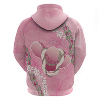 Hawaii Maui Island Flowers Lei Hoodie Lokelani Rose Pink