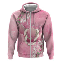 Hawaii Maui Island Flowers Lei Hoodie Lokelani Rose Pink