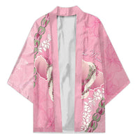 Hawaii Maui Island Flowers Lei Kimono Lokelani Rose Pink