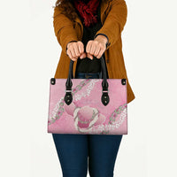Hawaii Maui Island Flowers Lei Leather Bag Lokelani Rose Pink