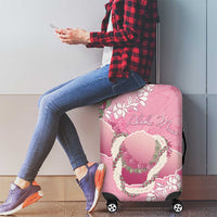 Hawaii Maui Island Flowers Lei Luggage Cover Lokelani Rose Pink