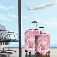 Hawaii Maui Island Flowers Lei Luggage Cover Lokelani Rose Pink