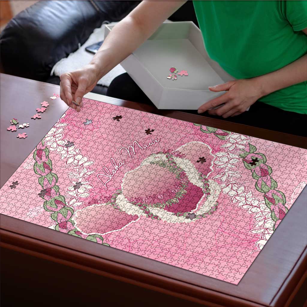 Hawaii Maui Island Flowers Lei Puzzle Lokelani Rose Pink