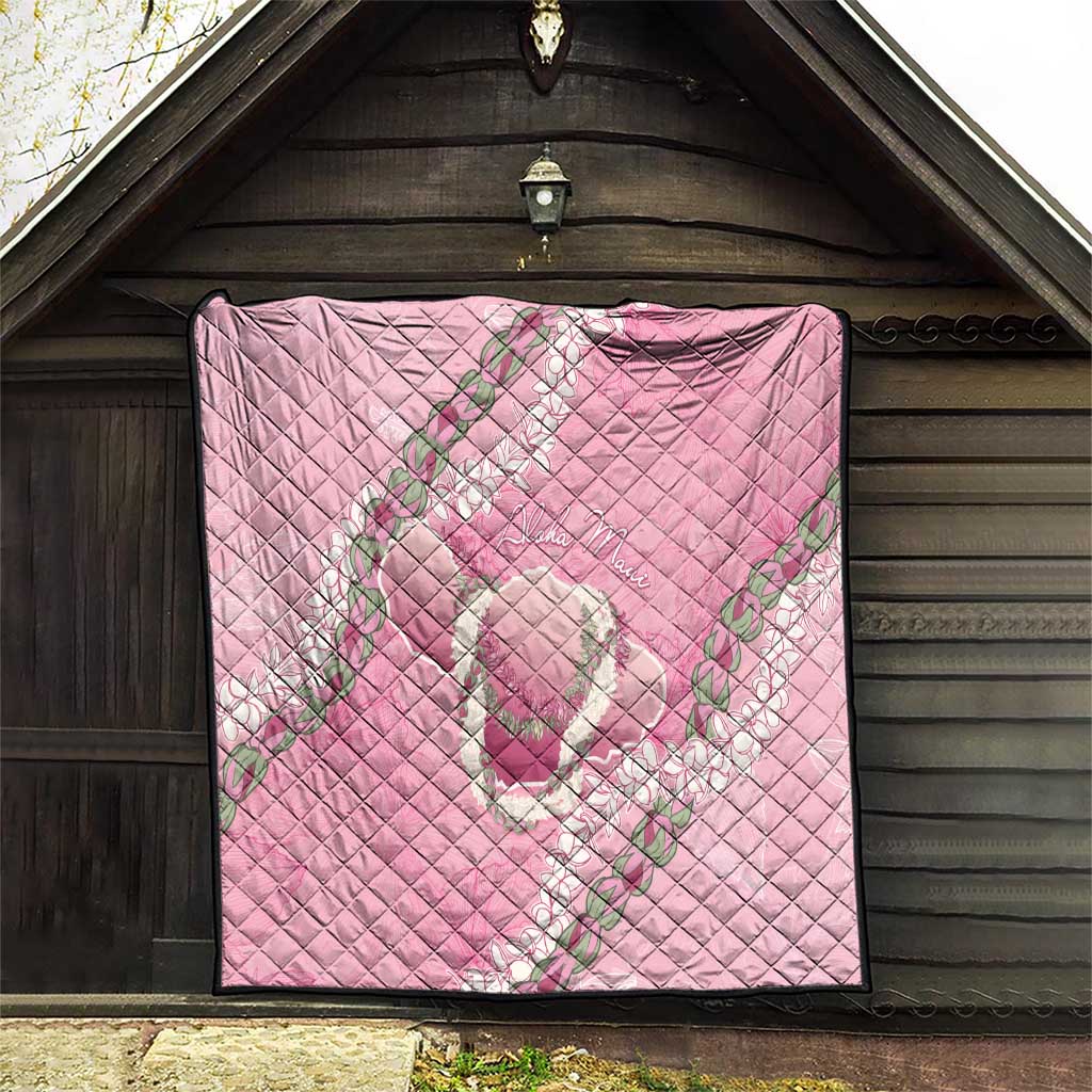 Hawaii Maui Island Flowers Lei Quilt Lokelani Rose Pink
