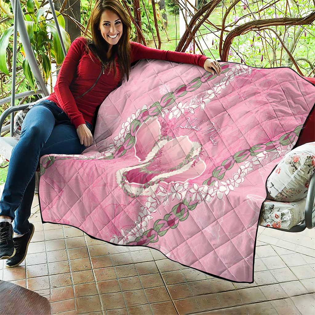Hawaii Maui Island Flowers Lei Quilt Lokelani Rose Pink