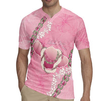 Hawaii Maui Island Flowers Lei Rugby Jersey Lokelani Rose Pink