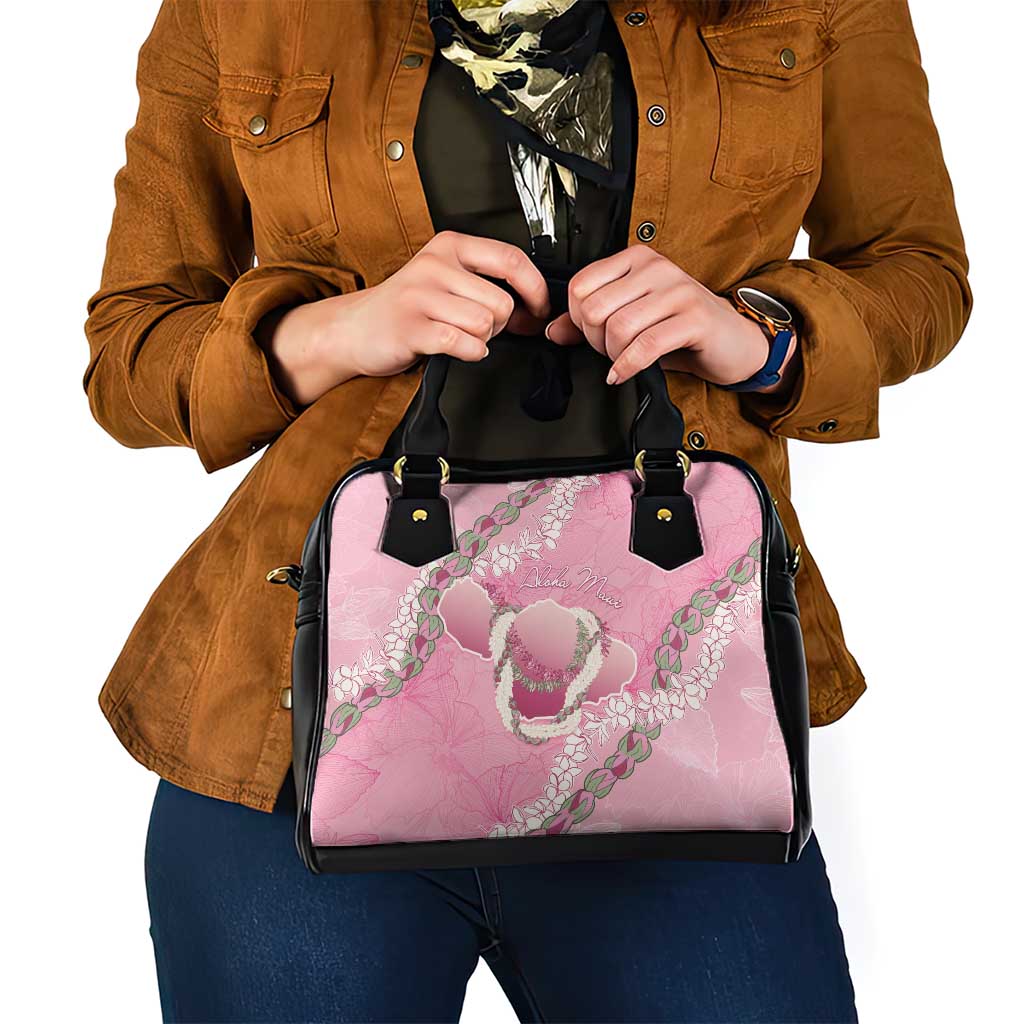 Hawaii Maui Island Flowers Lei Shoulder Handbag Lokelani Rose Pink