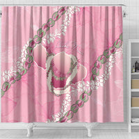 Hawaii Maui Island Flowers Lei Shower Curtain Lokelani Rose Pink