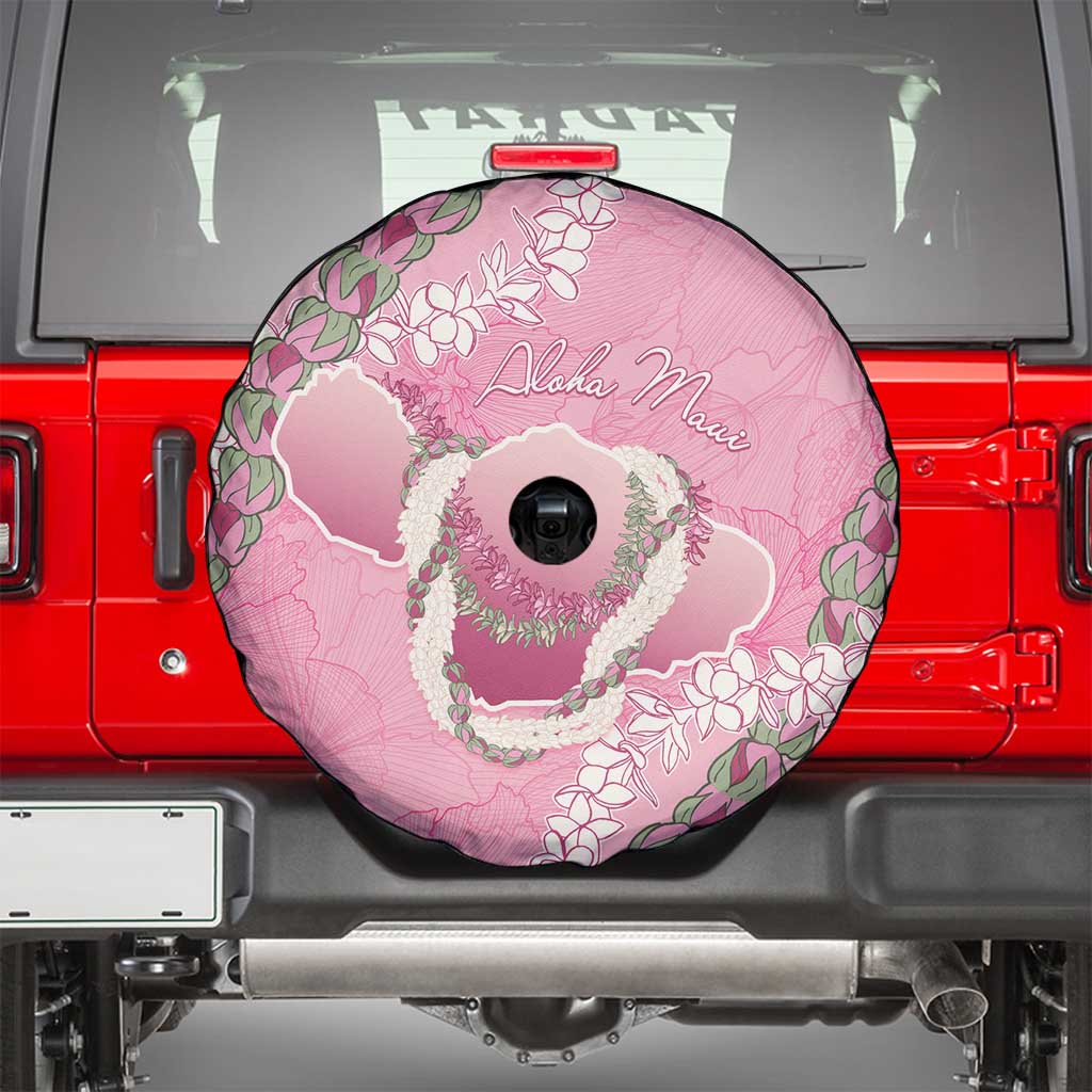 Hawaii Maui Island Flowers Lei Spare Tire Cover Lokelani Rose Pink