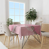 Hawaii Maui Island Flowers Lei Tablecloth Lokelani Rose Pink