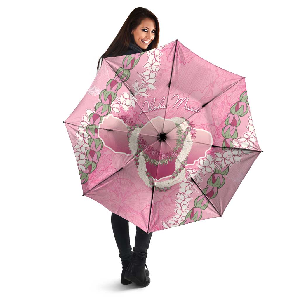 Hawaii Maui Island Flowers Lei Umbrella Lokelani Rose Pink