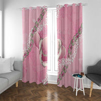 Hawaii Maui Island Flowers Lei Window Curtain Lokelani Rose Pink