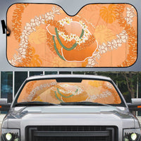 Hawaii Lanai Island Flowers Lei Auto Sun Shade Orange Kaunaoa Mix Maile