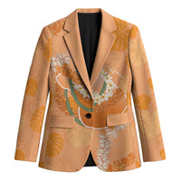 Hawaii Lanai Island Flowers Lei Blazer Orange Kaunaoa Mix Maile