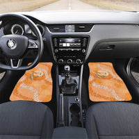 Hawaii Lanai Island Flowers Lei Car Mats Orange Kaunaoa Mix Maile