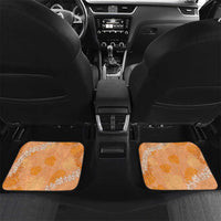Hawaii Lanai Island Flowers Lei Car Mats Orange Kaunaoa Mix Maile