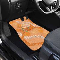 Hawaii Lanai Island Flowers Lei Car Mats Orange Kaunaoa Mix Maile