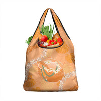 Hawaii Lanai Island Flowers Lei Grocery Bag Orange Kaunaoa Mix Maile