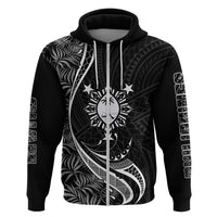 Custom Philippines Mix Guam Hoodie Tropical Style LT7 Zip Hoodie Black - Polynesian Pride
