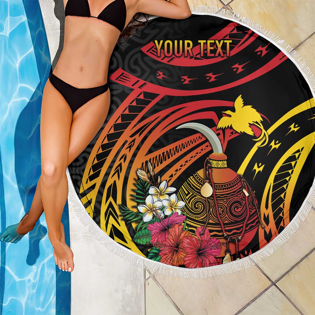 Personalized Milne Bay Beach Blanket PNG Lime Pot with Oro Tapa