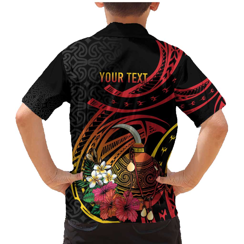 Personalized Milne Bay Family Matching Mermaid Dress and Hawaiian Shirt PNG Lime Pot with Oro Tapa LT7 - Polynesian Pride