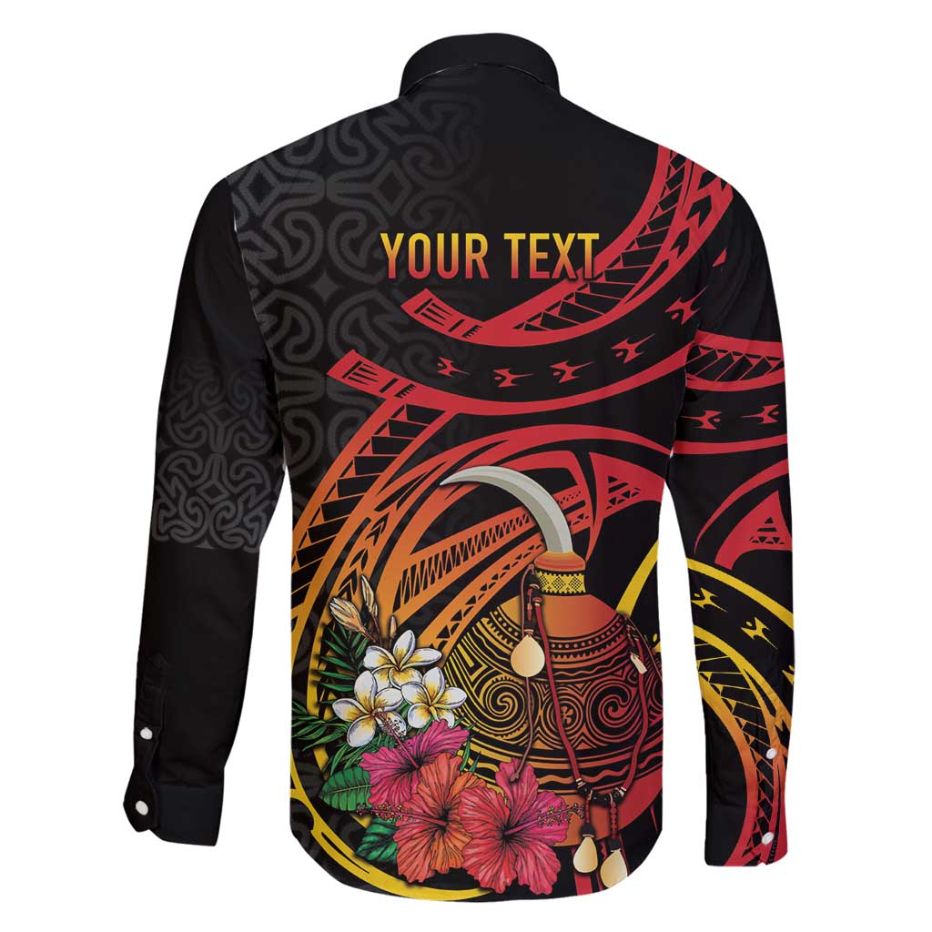 Personalized Milne Bay Family Matching Off Shoulder Maxi Dress and Hawaiian Shirt PNG Lime Pot with Oro Tapa