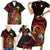 Personalized Milne Bay Family Matching Short Sleeve Bodycon Dress and Hawaiian Shirt PNG Lime Pot with Oro Tapa