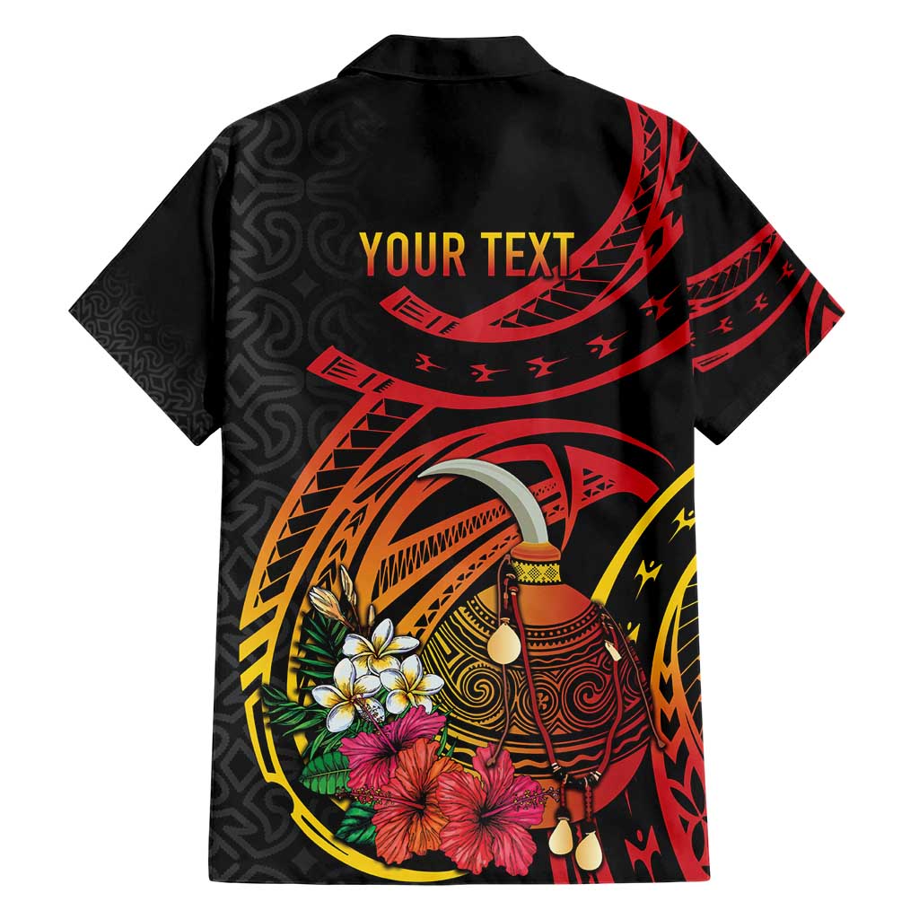 Personalized Milne Bay Family Matching Short Sleeve Bodycon Dress and Hawaiian Shirt PNG Lime Pot with Oro Tapa LT7 - Polynesian Pride