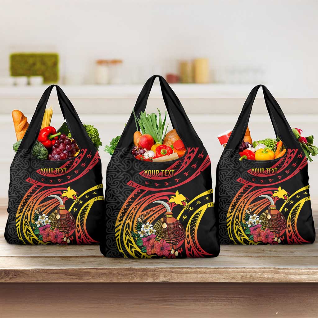 Personalized Milne Bay Grocery Bag PNG Lime Pot with Oro Tapa