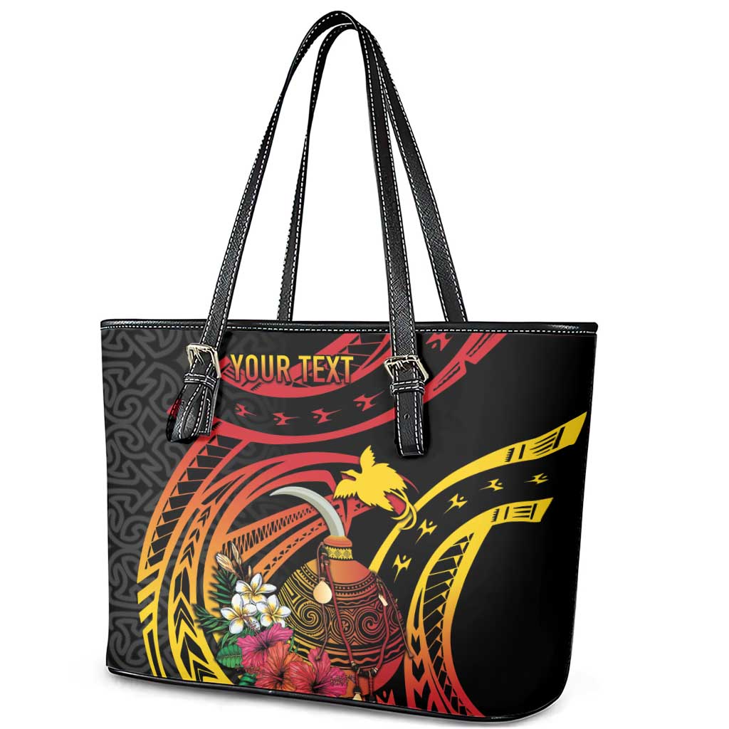 Personalized Milne Bay Leather Tote Bag PNG Lime Pot with Oro Tapa