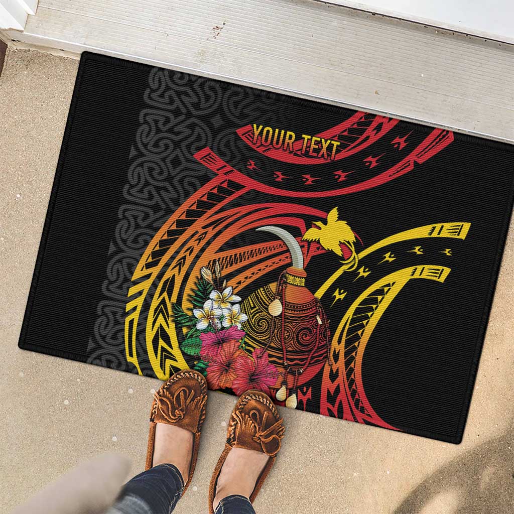 Personalized Milne Bay Rubber Doormat PNG Lime Pot with Oro Tapa