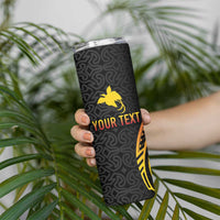 Personalized Milne Bay Skinny Tumbler PNG Lime Pot with Oro Tapa