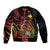 Personalized Milne Bay Sleeve Zip Bomber Jacket PNG Lime Pot with Oro Tapa