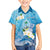 Hafa Adai Guam Chamorro Personalized Family Matching Long Sleeve Bodycon Dress and Hawaiian Shirt Ocean Blue Latte Stone with Guasali - Polynesian Pride
