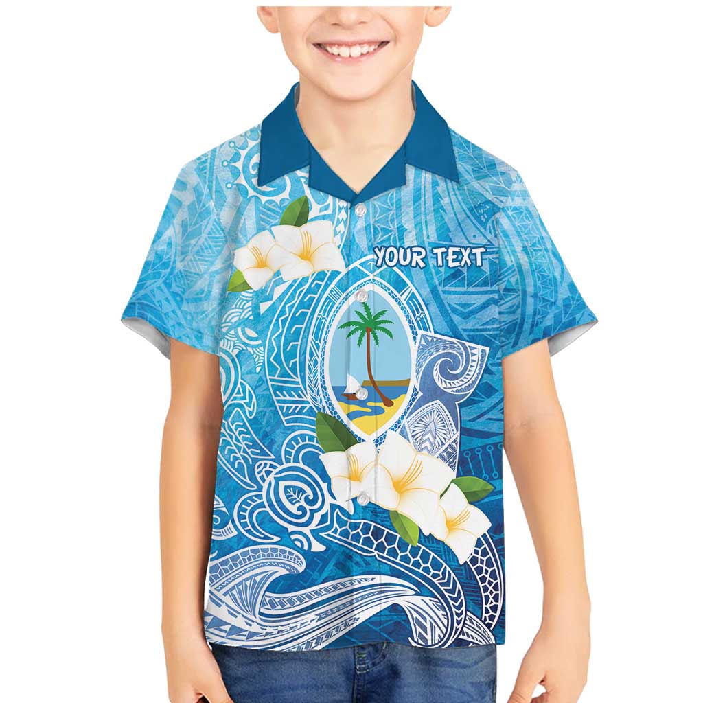 Hafa Adai Guam Chamorro Personalized Family Matching Mermaid Dress and Hawaiian Shirt Ocean Blue Latte Stone with Guasali - Polynesian Pride