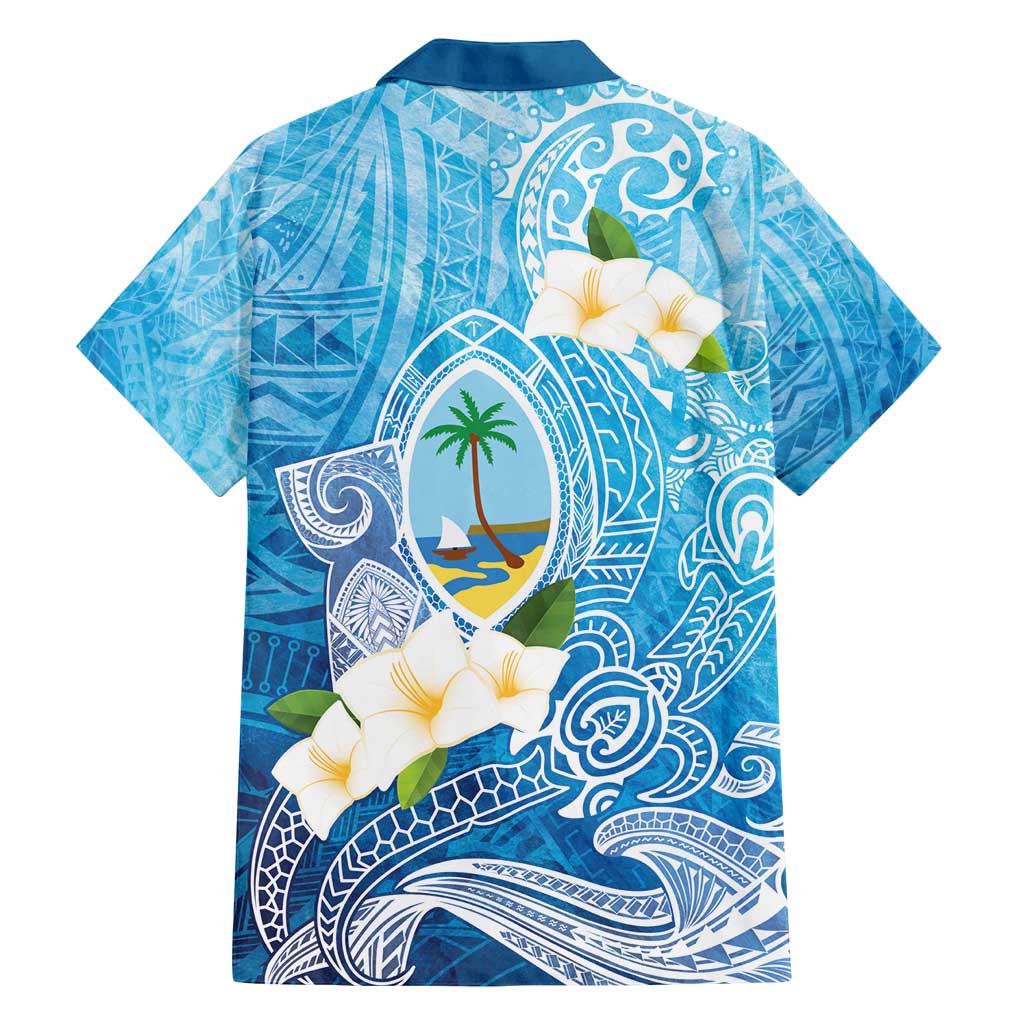 Hafa Adai Guam Chamorro Personalized Family Matching Off Shoulder Maxi Dress and Hawaiian Shirt Ocean Blue Latte Stone with Guasali - Polynesian Pride